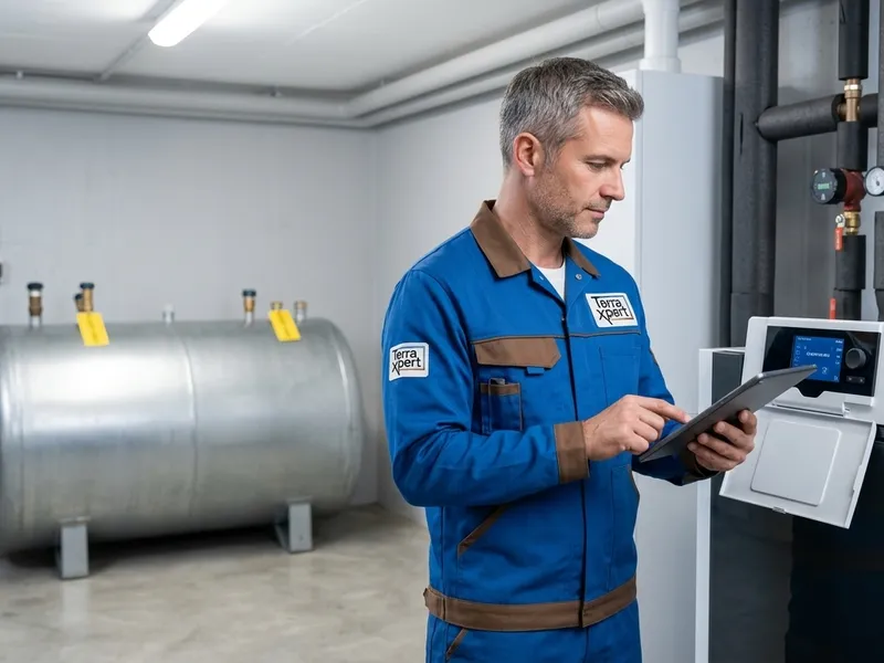 terraXpert Fachmann bei der Arbeit vor Ort